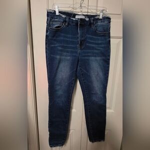 Flying Monkey Dark Blue Distressed Skinny Jeans Size 30